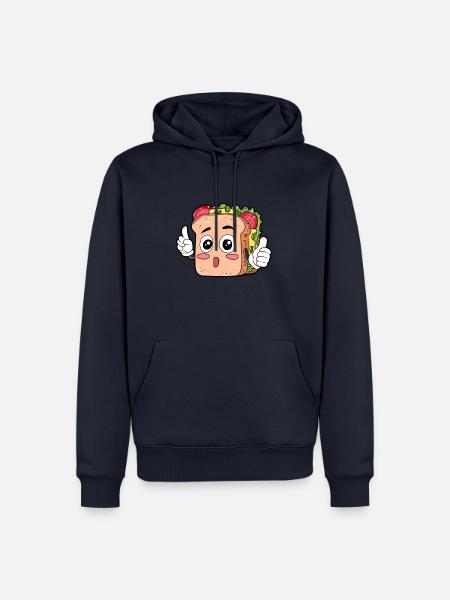 Sandwich Essen Feinschmecker Geschenk - Männer Premium Bio Hoodie - Navy