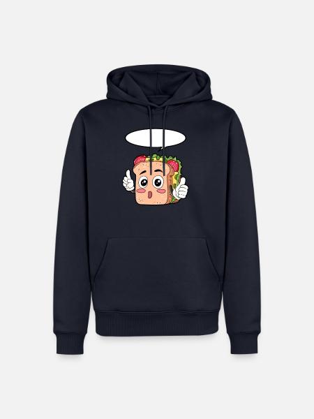 Sandwich Essen Feinschmecker Geschenk - Männer Premium Bio Hoodie - Navy