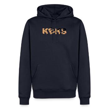 Biscuits - Sweat à capuche Premium bio Homme - bleu marine - Devant - Nico (187cm)
