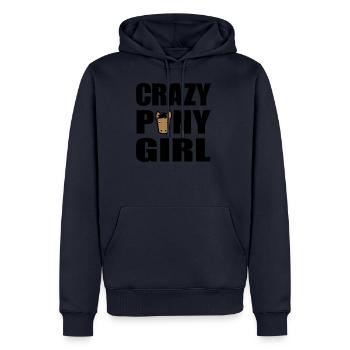 poney - Sweat à capuche Premium bio Homme - bleu marine - Devant - Nico (187cm)