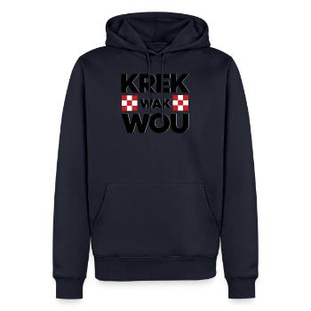 krek wak voulait - Sweat à capuche Premium bio Homme - bleu marine - Devant - Nico (187cm)