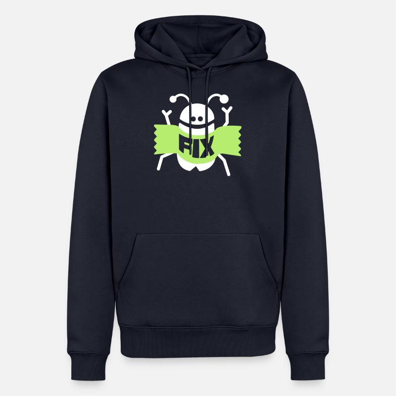bugfix tape - Männer Premium Bio Hoodie - Navy