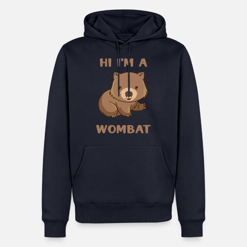 Ich Bin Ein Wombat - Männer Premium Bio Hoodie - Navy