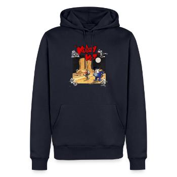 krazy kat Comics - Männer Premium Bio Hoodie - Navy - Vorne - Nico (187cm)