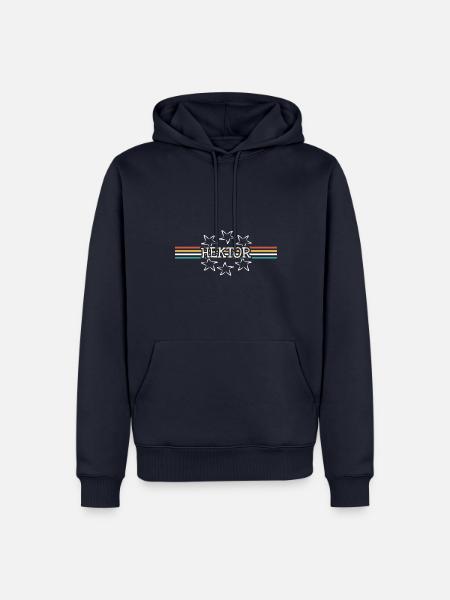 Hektor als Stern - Männer Premium Bio Hoodie - Navy