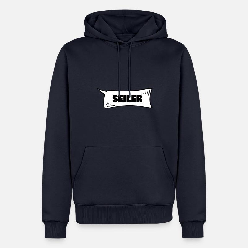 Seiler comme bulle de dialogue - Sweat à capuche Premium bio Homme - bleu marine