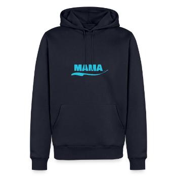 mama - Männer Premium Bio Hoodie - Navy - Vorne - Nico (187cm)
