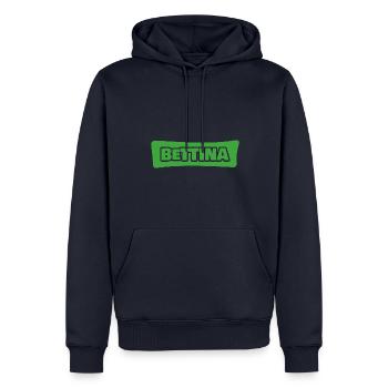 Geburt Bettina - Männer Premium Bio Hoodie - Navy - Vorne - Nico (187cm)
