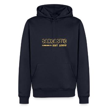 2009 - Men’s Premium Organic Hoodie - navy - Front - Nico (187cm)