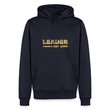 Leader 2009 - Männer Premium Bio Hoodie - Navy - Vorne - Nico (187cm)