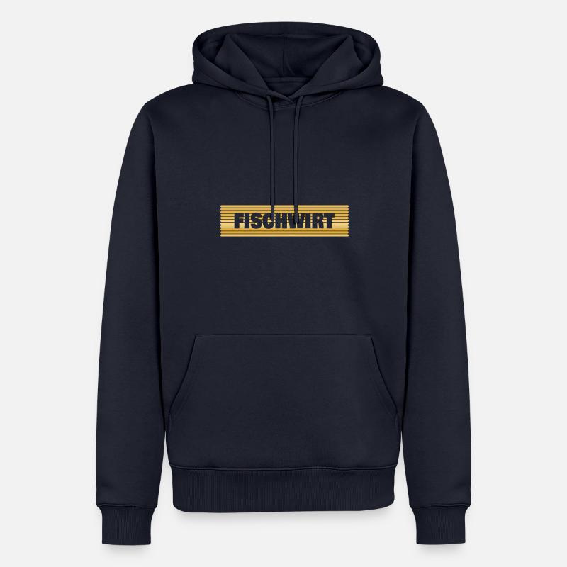 Fischwirt - Sweat à capuche Premium bio Homme - bleu marine