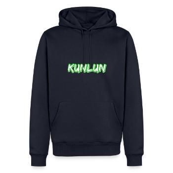 Kunlun - Männer Premium Bio Hoodie - Navy - Vorne - Nico (187cm)