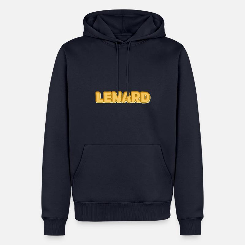 Lenard - Sweat à capuche Premium bio Homme - bleu marine