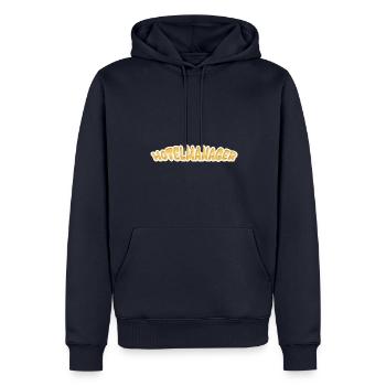 Job Hotelmanager - Männer Premium Bio Hoodie - Navy - Vorne - Nico (187cm)