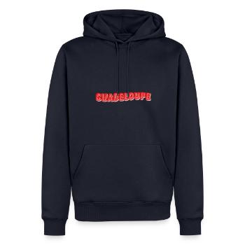 Guadeloupe als Urlaub - Männer Premium Bio Hoodie - Navy - Vorne - Nico (187cm)