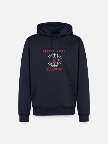 Vegvisir 1 - Männer Premium Bio Hoodie - Navy