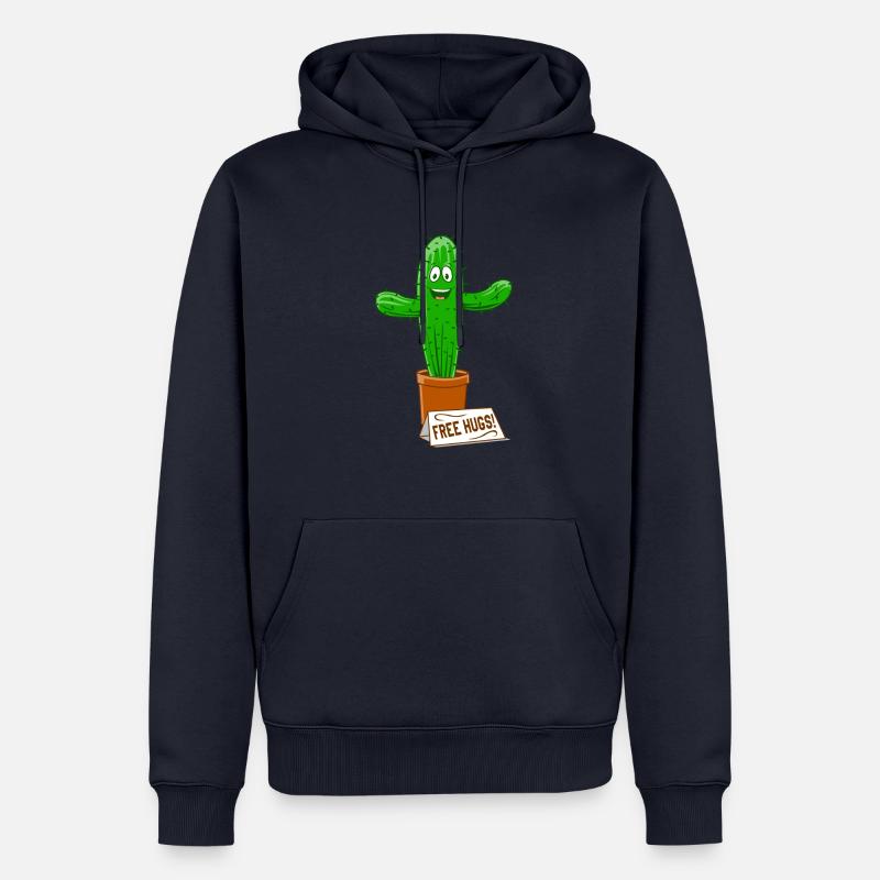 Hugs gratuit Cactus - Sweat à capuche Premium bio Homme - bleu marine