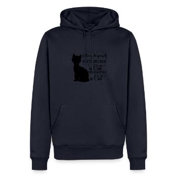 Katze immer du selbst außer du kannst Katze sein - Männer Premium Bio Hoodie - Navy - Vorne - Nico (187cm)