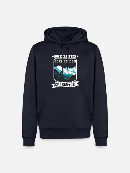 Skifahrer Skipiste Buckelpisten - Männer Premium Bio Hoodie - Navy