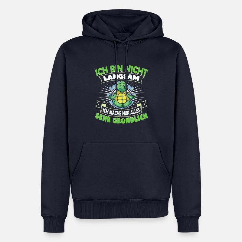 Schildkröte Ich bin nicht langsam - Männer Premium Bio Hoodie - Navy