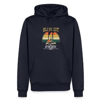 Paraglider Gleitschrimflieger Glidezeit - Männer Premium Bio Hoodie - Navy - Vorne - Nico (187cm)
