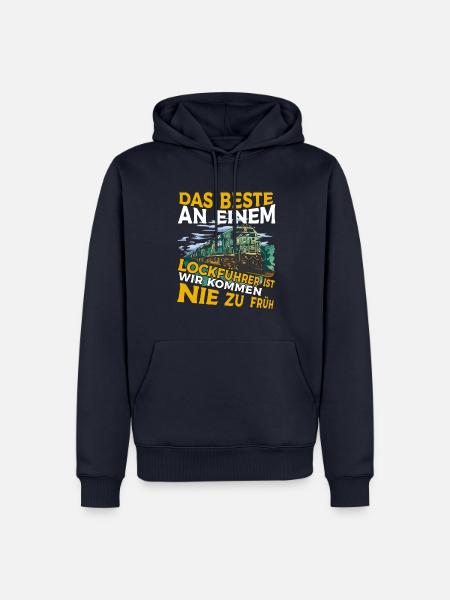 Lockführer Eisenbahn - Männer Premium Bio Hoodie - Navy