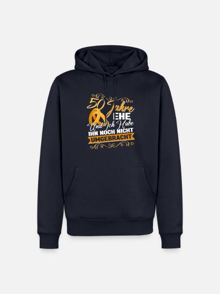 Goldene Hochzeit 50 Jahre verheiratet - Männer Premium Bio Hoodie - Navy