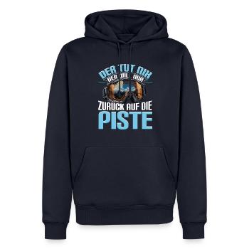 Ski Skifahren Skifahrer Der tut nix - Männer Premium Bio Hoodie - Navy - Vorne - Nico (187cm)