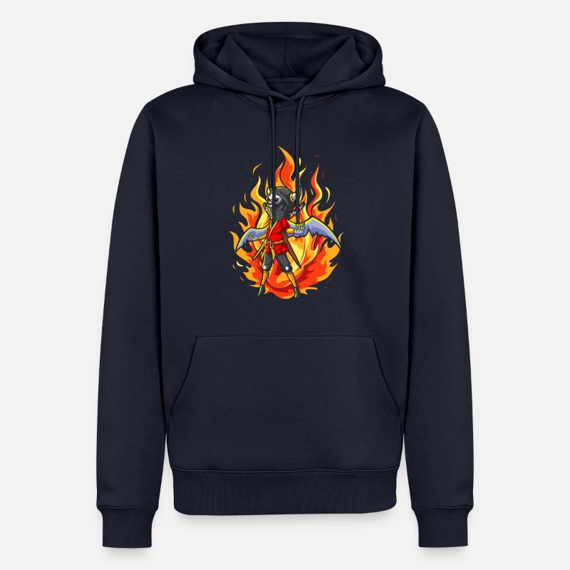 Le chevalier effrayant Grim - Sweat à capuche Premium bio Homme - bleu marine