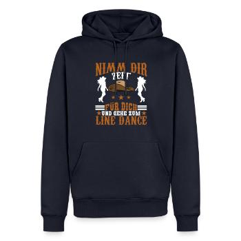 Line Dance Linedancer Nimm dir Zeit für dich - Männer Premium Bio Hoodie - Navy - Vorne - Nico (187cm)