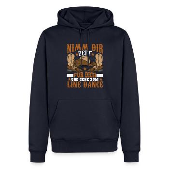Line Dance Linedancer Nimm dir Zeit für dich - Männer Premium Bio Hoodie - Navy - Vorne - Nico (187cm)