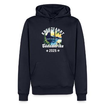 Kreuzfahrt Südamerika 2025 - Männer Premium Bio Hoodie - Navy - Vorne - Nico (187cm)