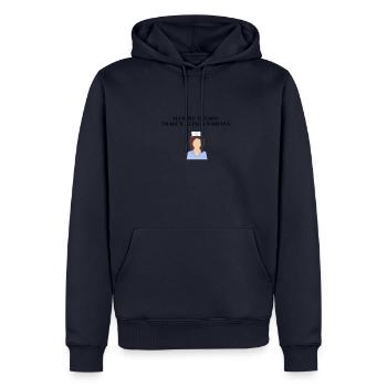 Krankenschwester Heldin Geschenkidee lustig - Männer Premium Bio Hoodie - Navy - Vorne - Nico (187cm)