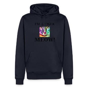Tiger Cat Funny Gift Idea Je suis un tigre miaou - Sweat à capuche Premium bio Homme - bleu marine - Devant - Nico (187cm)