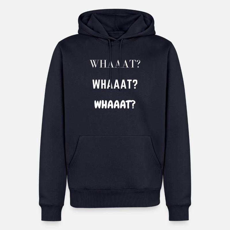 whaaat?/3x - Sweat à capuche Premium bio Homme - bleu marine