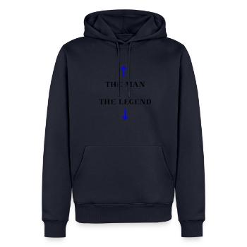 The Man, The Legend - funny gift idea funny - Men’s Premium Organic Hoodie - navy - Front - Nico (187cm)