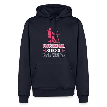 Sekretärin der Berufsschule - Männer Premium Bio Hoodie - Navy - Vorne - Nico (187cm)