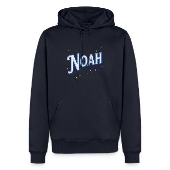 Noah names personalized - Men’s Premium Organic Hoodie - navy - Front - Nico (187cm)