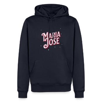 Maria Jose Namen personalisiert - Männer Premium Bio Hoodie - Navy - Vorne - Nico (187cm)