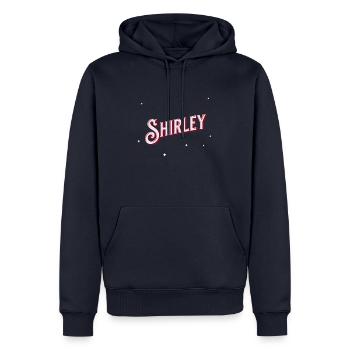 Shirley name personalized - Men’s Premium Organic Hoodie - navy - Front - Nico (187cm)
