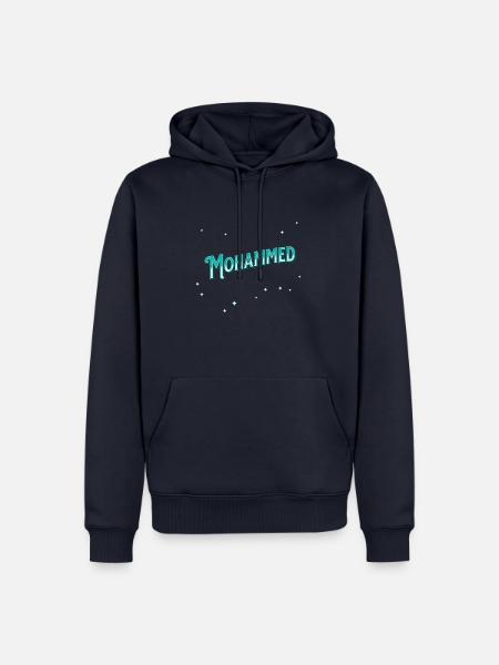 Mohammed Namen personalisiert - Männer Premium Bio Hoodie - Navy
