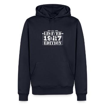 1927 Limited Edition Geburtstag - Männer Premium Bio Hoodie - Navy - Vorne - Nico (187cm)