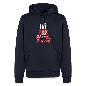 Roter Panda Lustiger Spruch Nö Feuerfuchs - Männer Premium Bio Hoodie - Navy - Vorne - Nico (187cm)