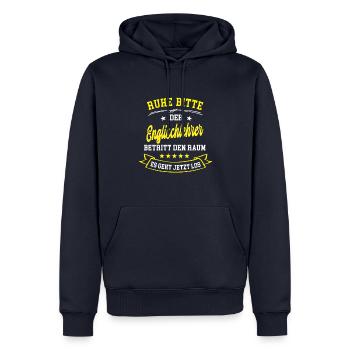 Lehrer Englisch Englischlehrer Sprachlehrer Schule - Männer Premium Bio Hoodie - Navy - Vorne - Nico (187cm)