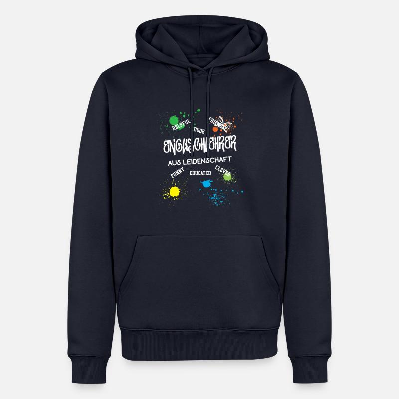 Englischlehrer Schule Beruf Lehrer Englisch - Männer Premium Bio Hoodie - Navy