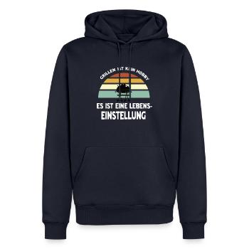 Griller, Grillen als Lebenseinstellung - Männer Premium Bio Hoodie - Navy - Vorne - Nico (187cm)