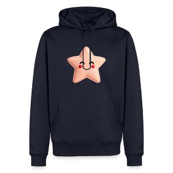 Süßer Stern - Pink - Männer Premium Bio Hoodie - Navy - Vorne - Nico (187cm)