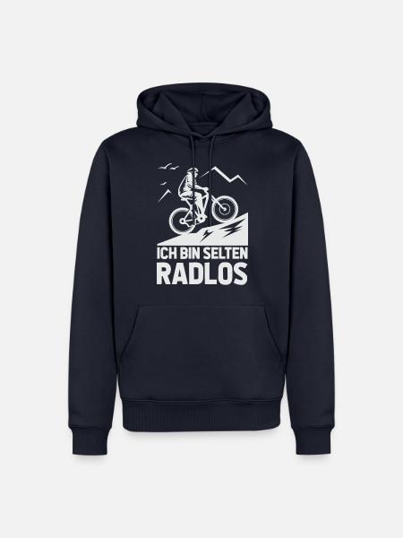 Selten Radlos Fahrrad Mountainbike Rennrad Rad - Männer Premium Bio Hoodie - Navy