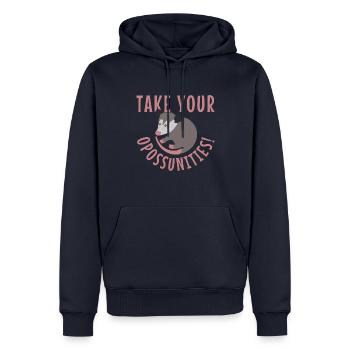 Saisissez vos opportunités Cute Possum Ironic - Sweat à capuche Premium bio Homme - bleu marine - Devant - Nico (187cm)