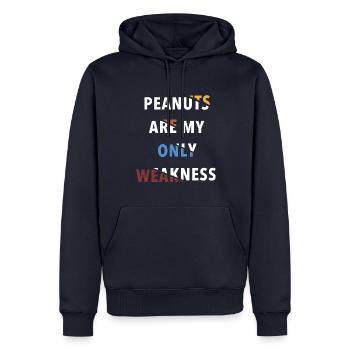 Peanut Allergy Nut Allergy Awareness - Men’s Premium Organic Hoodie - navy - Front - Nico (187cm)